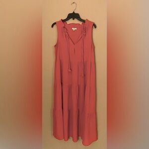 Max Studio Orange Sleeveless Maxi Dress